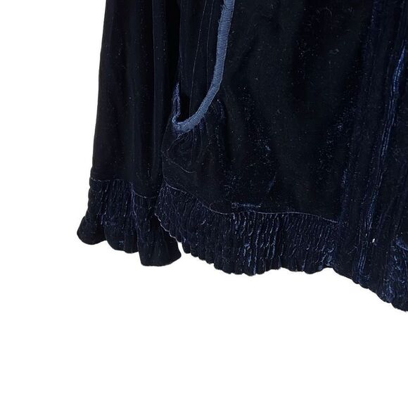 Coldwater Creek Smocked Velvet Hoodie - Picture 5 of 7